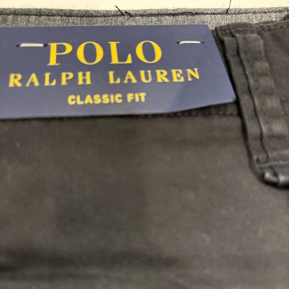 NWT $165 Polo Ralph Lauren Utility Cargo Pants Adjustable Waist Black Sz.58B×32‎